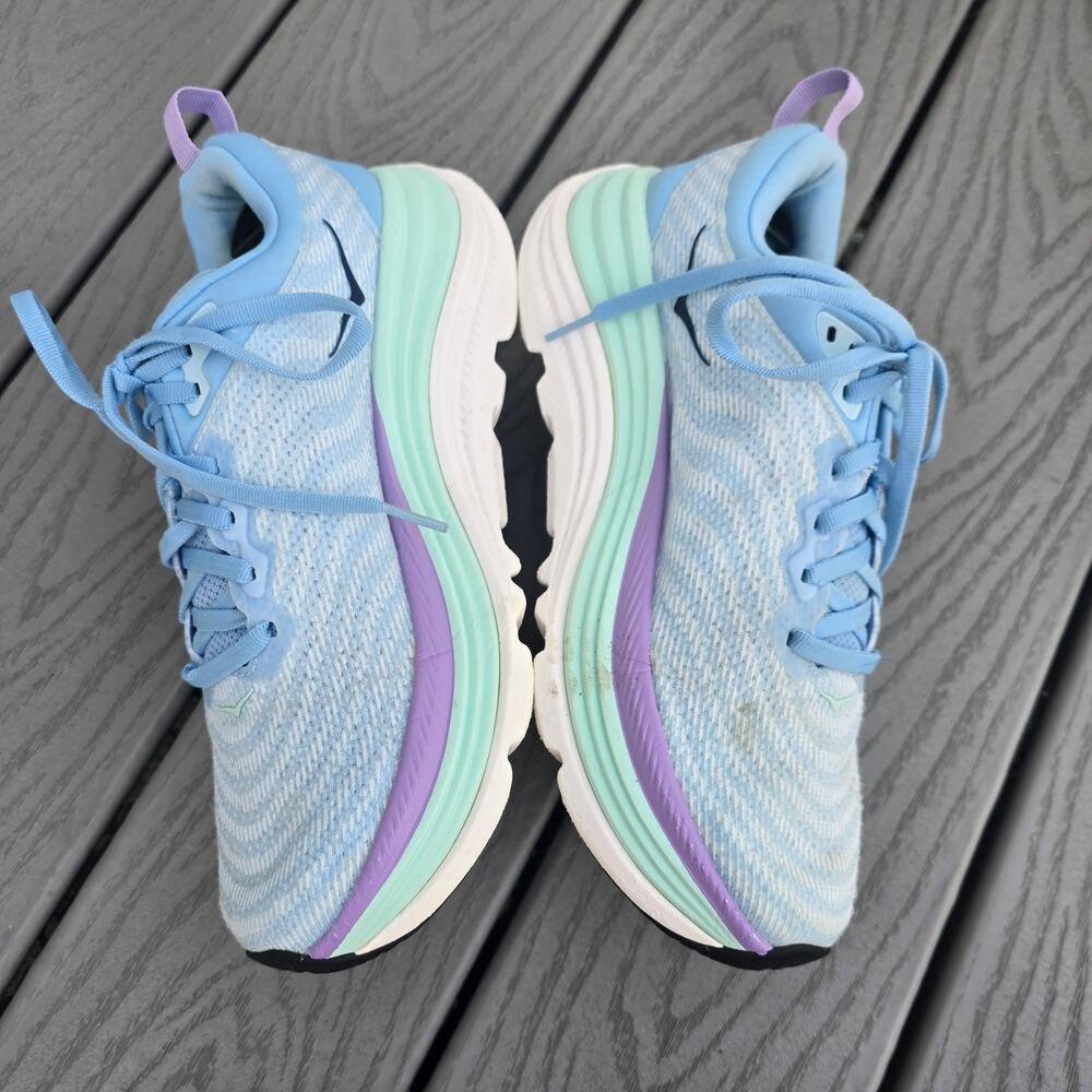 Hoka One Women's Gaviota 5 Running Shoes Blue, Size 8 - Picture 2 of 6